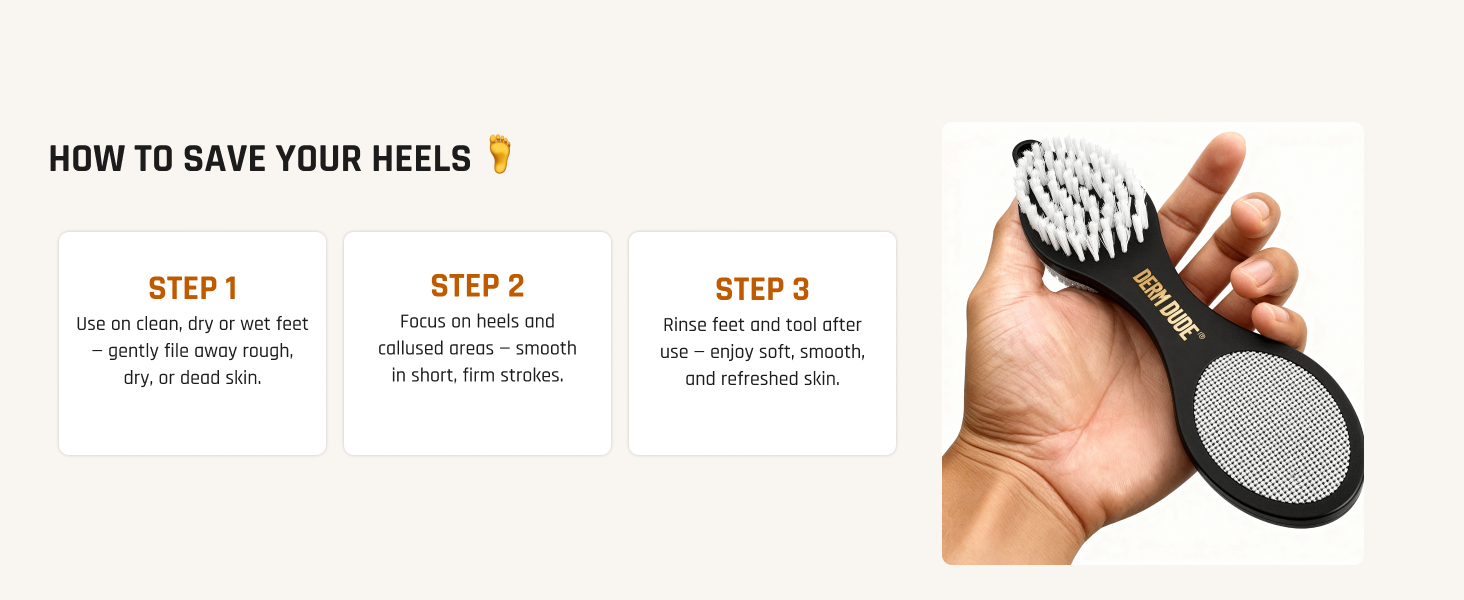 men’s foot care tool dry skin remover home pedicure brush exfoliator soft smooth heel cleaner foot