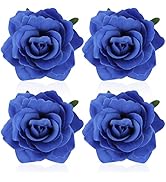 Atoden Blue Rose Hair Clip, Flower Rose Clips for Hair, Hawaiian Floral Hair Pins Rose Flower Bro...