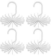 BigOtters 4 Pack Updated Twirl Tie Rack, 5.3 Inches Large Size Rotating Belt Scarf Hanger Holder ...