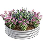 Donext 47.24 * 11.4" Tall Round Raised Garedn Bed,Metal Raised Beds for Vegetables, Outdoor Garde...