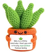 Positive Crochet Aloe Vera Emotional Crochet Plant Graduation Teacher Appreciation Thank You Gift...