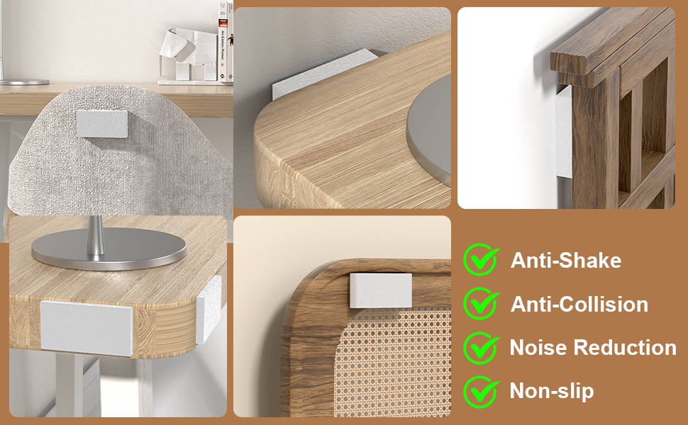 25Pcs Furniture Pads,10Pcs(0.6" Thick) + 15Pcs(0.2" Thick) EVA Foam Headboard Stoppers for Wall,