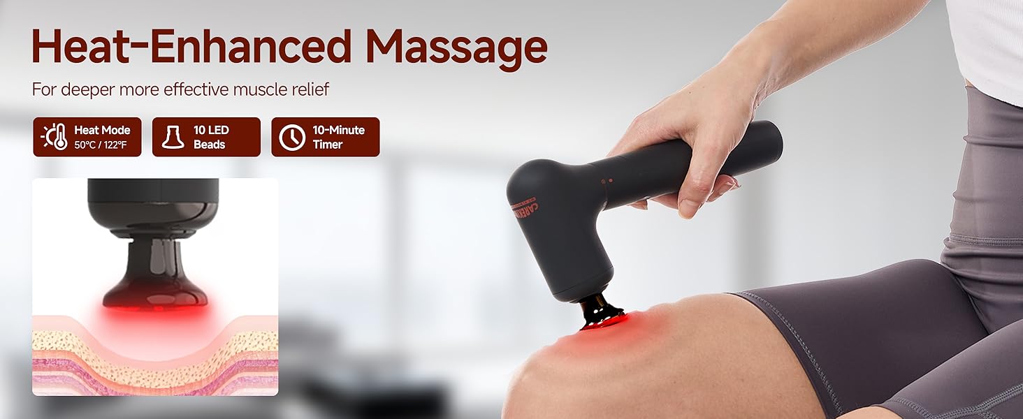 massage gun for back, heat massage