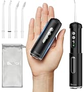 Bezvoi Mini Water Flosser for Travel, 9 Pressure Settings & 90-Days Battery, Telescopic Wide-Mout...