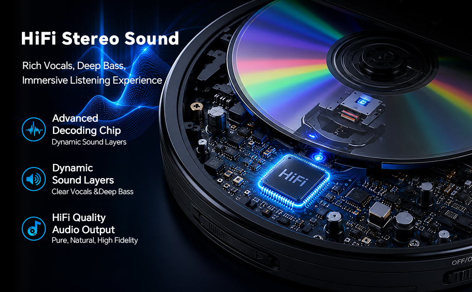portable cd player with bluetooth