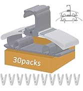 30 Pack Baby Clothes Hangers, 11-15 inch Adjustable Kid Hanger with Clips, Multifunctional Childr...