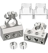 COROTC Battery Terminals, 0/4/8/10 Gauge AWG Positive Negative Battery Terminal Connectors, with ...
