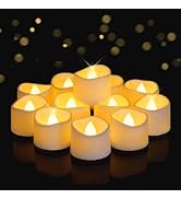 Raycare White 24 Pack Battery Operated Tea Lights, 200+Hour Electric Flickering Flameless Candles...