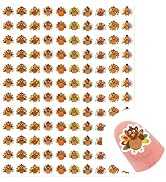FYSUIMU 2400 Pcs Mini Turkey Sticker Cartoon Thanksgiving Paper Decals Cute Turkeys Expression Se...
