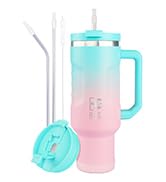 40 oz Tumbler with Handle and Straw