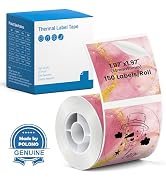 POLONO Thermal Labels for PM220S Label Maker,50x50mm,Pink Yellow Gradient