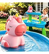 weirtoya Water Table Pump for Toddlers, Unicorn Toys Battery Powered Pump for Water Table Cordles...