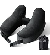 Sunany Travel Neck Pillow for Airplane Pillow Comfortably Supports Head, Neck and Chin, Inflatabl...
