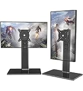 2 Pack Single LCD Computer Monitor Free-Standing Desk Stand Riser for 13 inch to 32 inch Screen w...