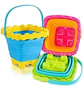 Shindel 2.7L Collapsible Sand Bucket, 3PCS Foldable Silicone Buckets, Camping Gear Water and Food...