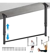 Kipika 48" Ceiling Mounted Pull Up Bar, Heavy Duty Multi-Grip Chin Up Bar,Mounted Pull Up Bar, Ad...