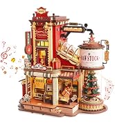 ROKR 3D Wooden Puzzle for Adult - Gift Factory Mechanical Model Kit with Music & Lights, 449pcs A...