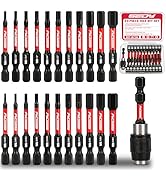 23-Piece Magnetic Hex Head Allen Wrench Drill Bit Set with 2.4" Impact Bit Holder, 1/4" Hex Shank...
