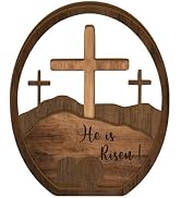 He is Risen Gifts for Adults, Easter Decor Resurrection Scene Empty Tomb, Christian Table Decorat...