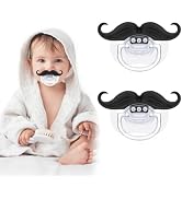 Funny Baby Pacifiers,Mustache Pacifiers 0-18 Months for Babies,Mustache Binky,Gift for Newborns,I...