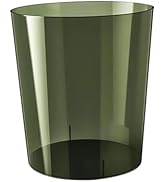 Bothyi Trash Can Garbage Container Transparent Minimalist Round Wastebasket Dustbin for Office Dr...