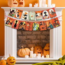 Halloween Party Decorations,Trick or Treat Sign Banner,Vintage Halloween Decorations Pumpkin
