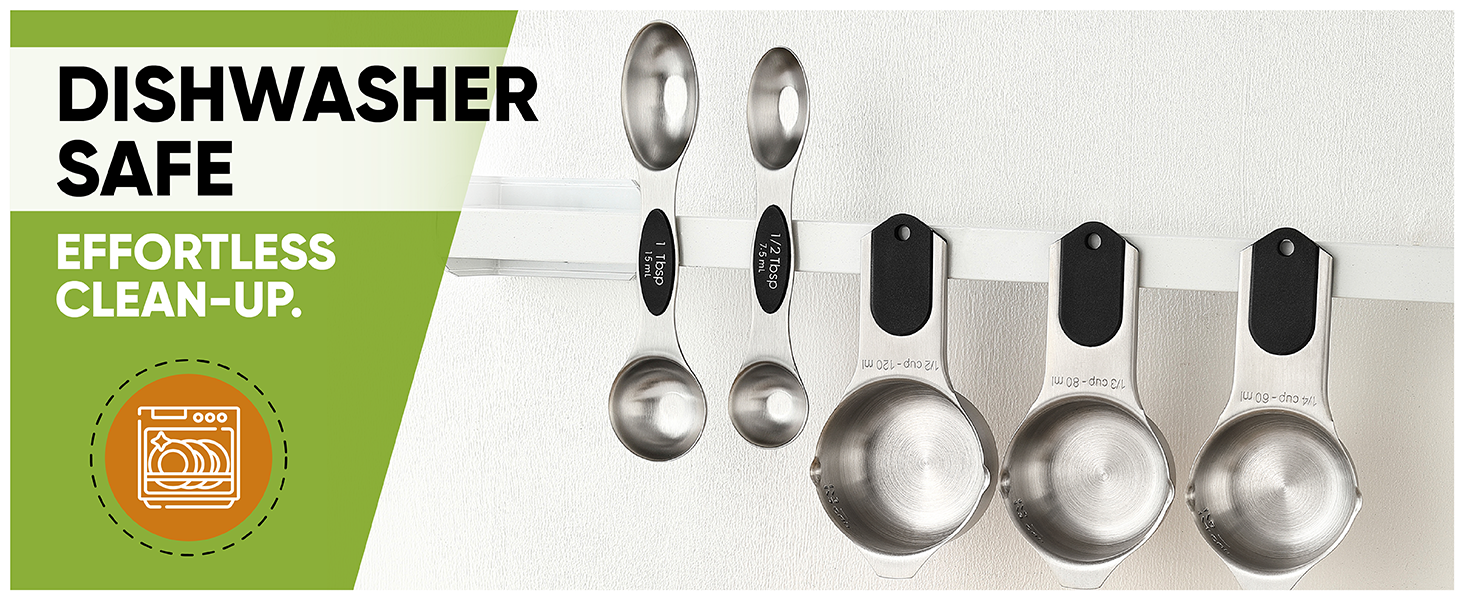 stainless steel measuring cups and spoons set