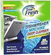 True Fresh Dishwasher Cleaner & Deodorizer Tablets, 20 grams (Pack of 18)