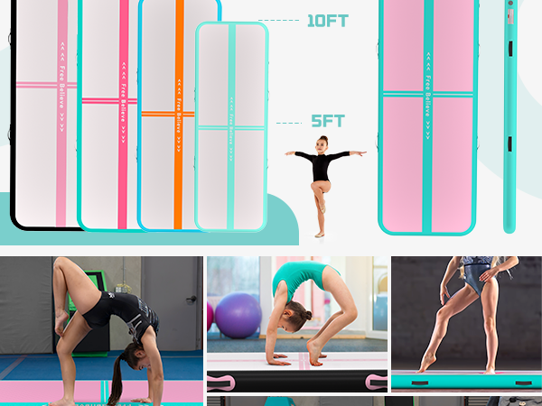 Inflatable Gymnastics Tumbling Mat Air Tumble Track Mats for Kids