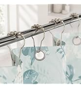 Bathway Shower Curtain Rings, Shower Curtain Hooks Nickel Shower Rings for Curtain Rust Proof, An...