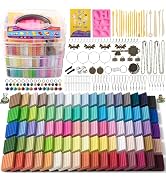 Aestd-ST Polymer Clay Kits, 85 Colors Oven Bake Modeling Clay for Kids, Non-Sticky Molding Clay w...