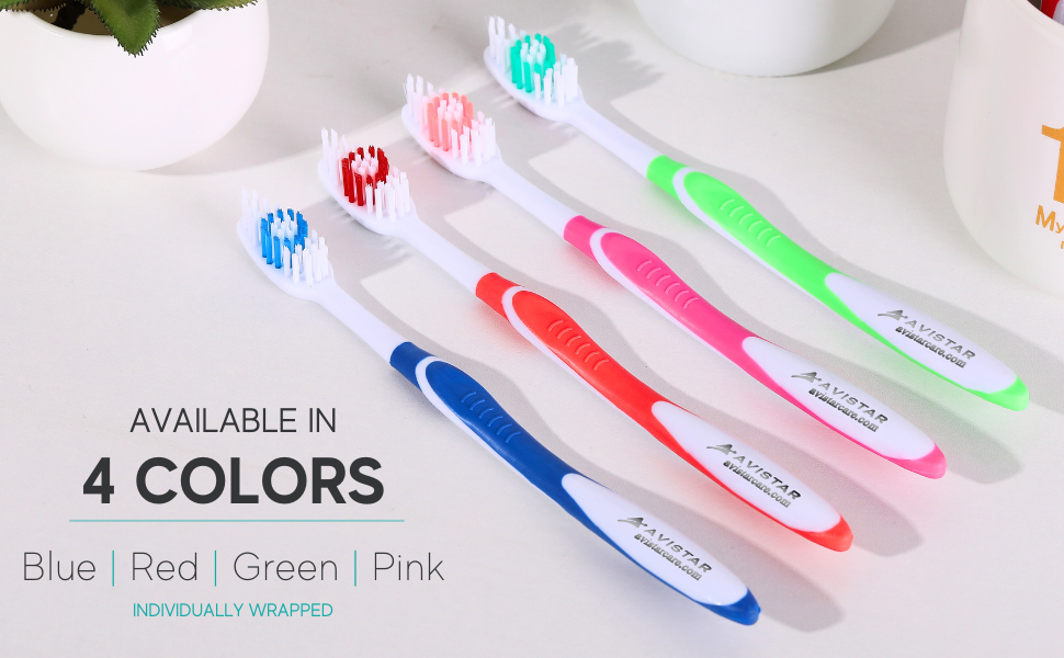 Bulk Toothbrushes with Cover Caps, Individually Wrapped Disposable Travel Toothbrush