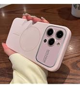 Misscase Magnetic Silicone Case for iPhone 16 Pro Max with Camera Lens Protector,Compatible with ...