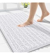 Smiry Bathroom Rugs 30x20, Extra Soft Absorbent Shaggy Chenille Bath Mats, Machine Washable, Dry ...