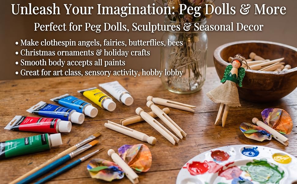 Traditional clothes pegs
