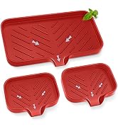 Kitchen Sink Tray,Sponge Holder for Kitchen Sink Self Draining Kitchen Soap Tray Premium Silicone...