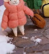 4 Pack Christmas Felt Mice
