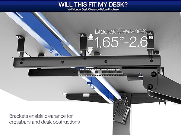 Under desk keyboard tray slide out Keyboard tray pull out Keyboard desk attachment wrist rest