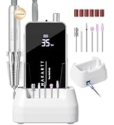 Makartt Professional Nail Drill for Nail Techs: E-File, Nouvella Black