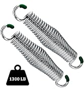 2Pcs Premium Porch Swing Springs,- 1250lbs Capacity Rust Resistant , Heavy-Duty Chrome Hammock Ha...