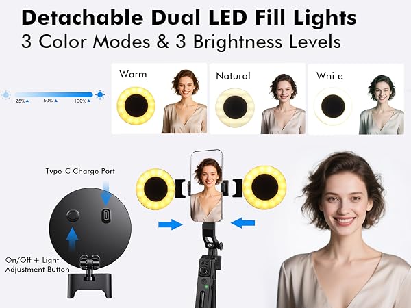 phone tripod with light