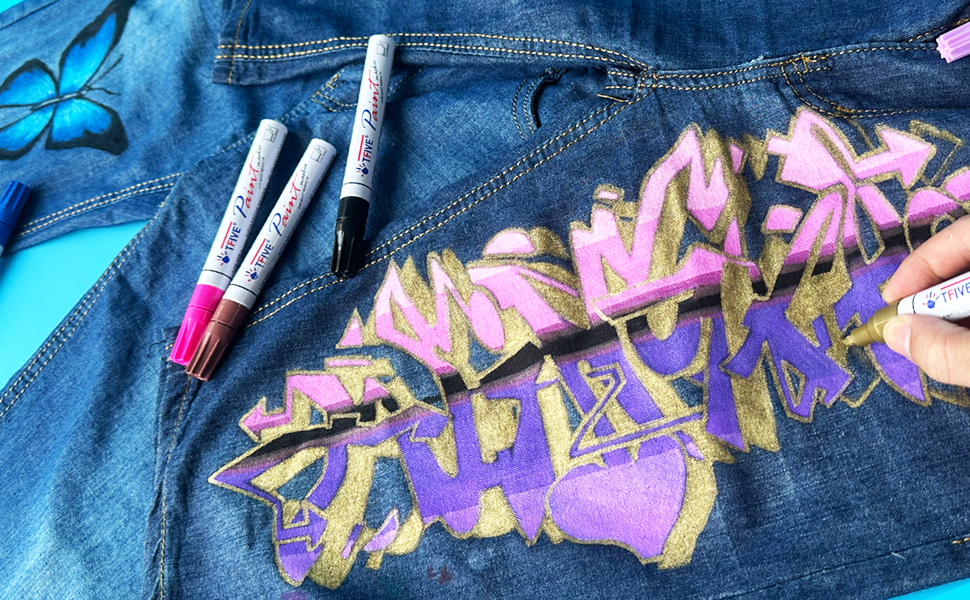 TFIVE PAINT MARKERS PAINT PENS