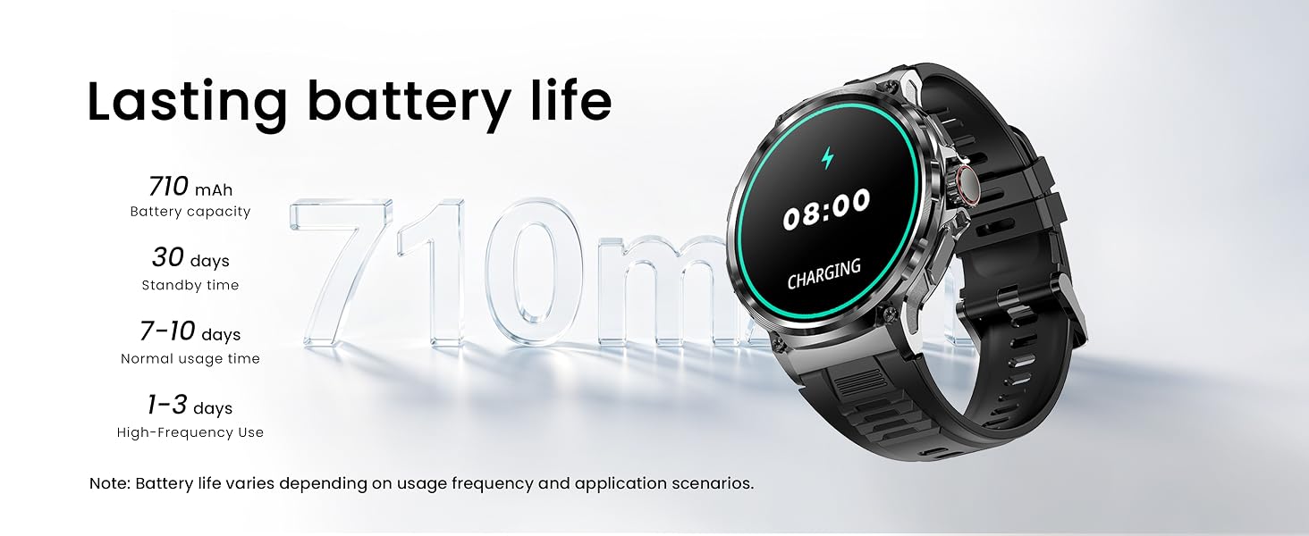 smart watch 710mAh long battery life