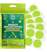 KICKOUTOR Mosquito Repellent Stickers for Kid and Adult 120 PCS Green Mosquito Patches Natural Eu...