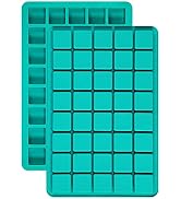 DIFENLUN Silicone Caramel Candy Molds, 2 Pack 40-Cavity Square Hard Candy Mold for Chocolate Truf...