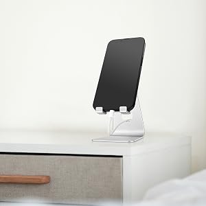 Silver Foldable Aluminum Alloy Cell Phone Holder