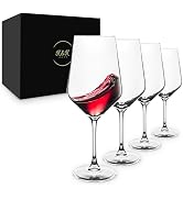 K&K Home Large Red Wine Glasses – Set of 4, 20 oz Modern Bowl – Elegant Clear Glass Wine Glasses ...