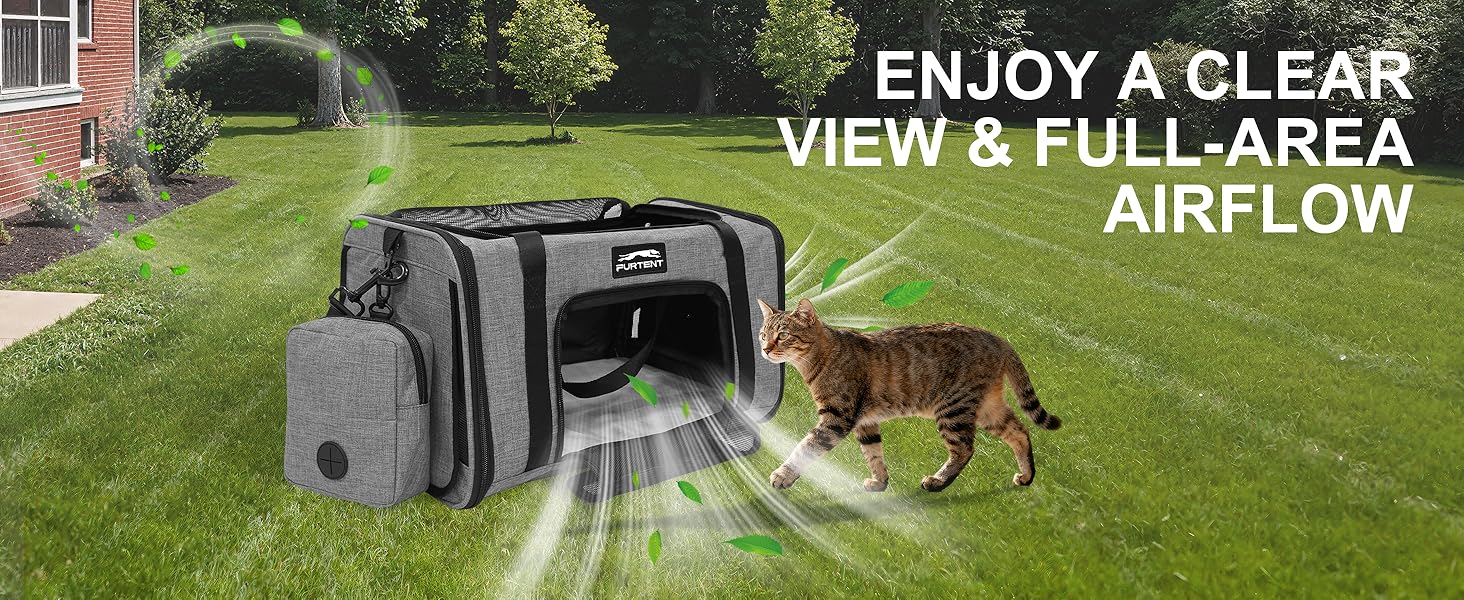 cat carrier grey