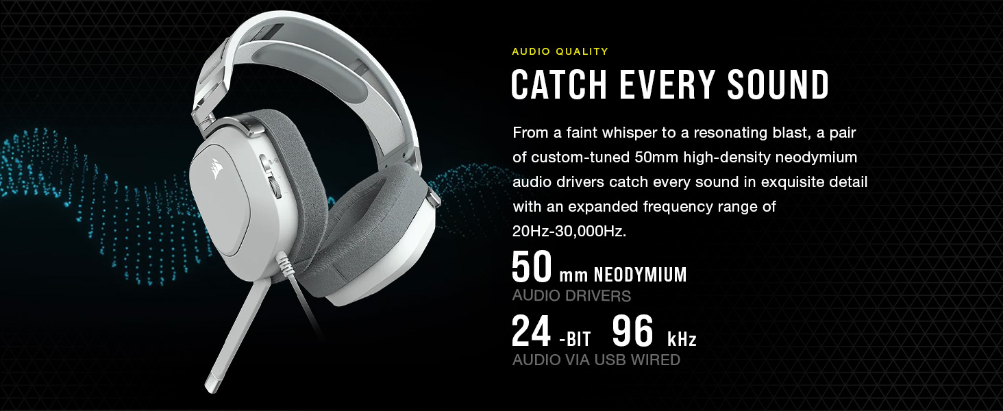NEODYMIUM AUDIO DRIVERS, Dolby Audio headset, surround sound headset
