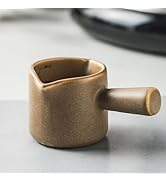 YHOJOY Espresso Measuring Cup, Ceramic Espresso Cup with Handle, Expresso Shots Cups Double Spout...